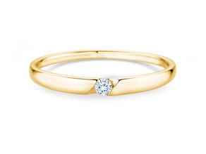Verlobungsring Italic Petite in 14K Gelbgold mit Diamant 0,04ct G/SI
