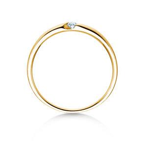 Verlobungsring Italic Petite in 14K Gelbgold mit Diamant 0,04ct G/SI