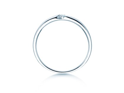 Verlobungsring Italic Petite in Silber 925/- mit Diamant 0,04ct G/SI