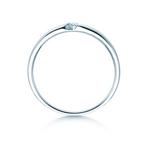 Verlobungsring Italic Petite in Silber 925/- mit Diamant 0,04ct G/SI