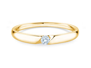 Verlobungsring Italic Petite in 14K Gelbgold mit Diamant 0,07ct G/SI