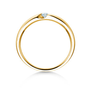 Verlobungsring Italic Petite in 14K Gelbgold mit Diamant 0,07ct G/SI