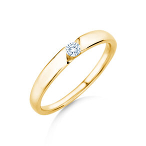 Verlobungsring Italic Petite in 14K Gelbgold mit Diamant 0,09ct G/SI