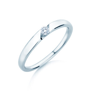 Verlobungsring Italic Petite in 14K Weißgold mit Diamant 0,07ct G/SI
