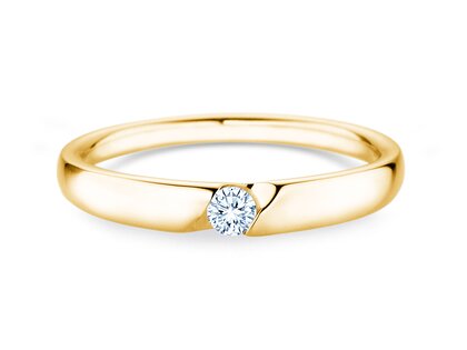 Verlobungsring Italic Petite in 14K Gelbgold mit Diamant 0,09ct G/SI