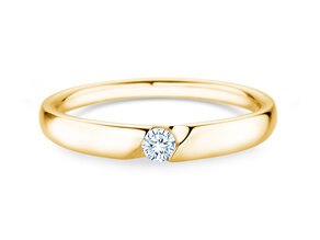 Verlobungsring Italic Petite in 14K Gelbgold mit Diamant 0,09ct G/SI