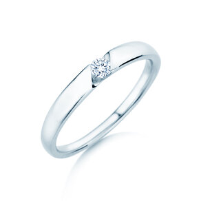 Verlobungsring Italic Petite in 14K Weißgold mit Diamant 0,09ct G/SI