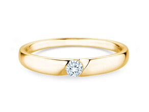 Verlobungsring Italic Petite in 18K Gelbgold mit Diamant 0,11ct G/SI