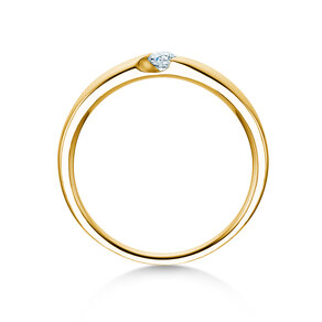 Verlobungsring Italic Petite in 14K Gelbgold mit Diamant 0,09ct G/SI