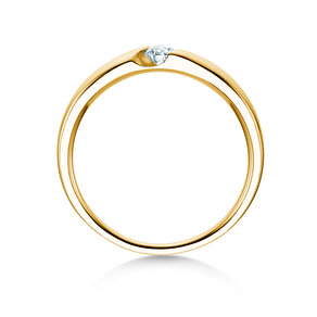 Verlobungsring Italic Petite in 18K Gelbgold mit Diamant 0,11ct G/SI