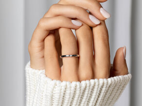 Verlobungsring Italic in 14K Gelbgold mit Diamant 0,03ct H/SI