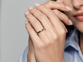 Verlobungsring Italic in 14K Gelbgold mit Diamant 0,05ct H/SI