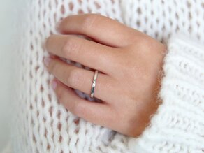Verlobungsring Italic in Silber 925/- mit Diamant 0,03ct G/SI
