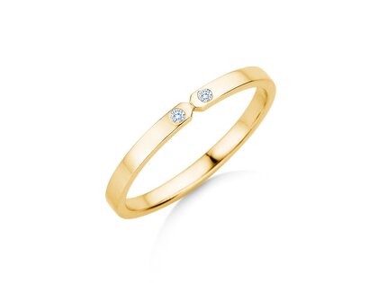 Verlobungsring Serenity Diamond in 9K Gelbgold mit Diamanten 0,02ct G/SI