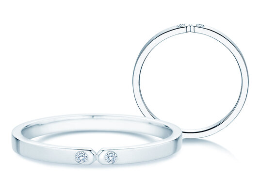 Verlobungsring Serenity Diamond in 9K Weißgold mit Diamanten 0,02ct G/SI