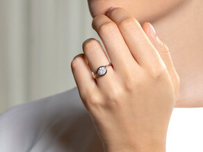 Verlobungsring Touch in 9K Weißgold mit Diamant 1,00ct H/SI