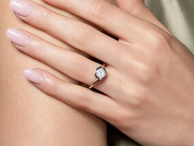 Verlobungsring Touch in Silber 925/- mit Diamant 0,04ct G/SI