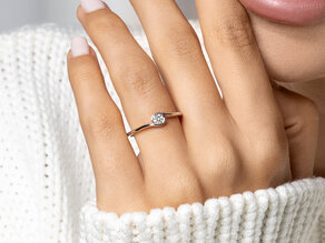 Verlobungsring Touch in 9K Weißgold mit Diamant 0,13ct G/SI