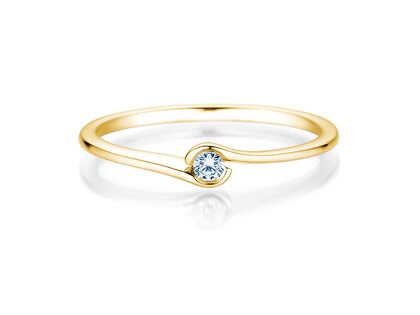 Verlobungsring Touch in 14K Gelbgold mit Diamant 0,04ct G/SI