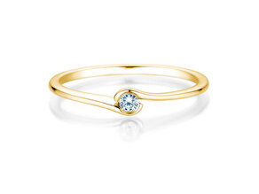 Verlobungsring Touch in 14K Gelbgold mit Diamant 0,04ct G/SI
