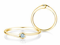 Verlobungsring Touch in 18K Gelbgold mit Diamant 0,04ct G/SI
