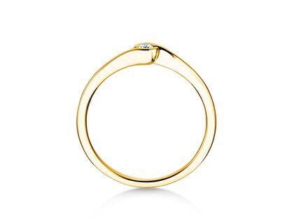 Verlobungsring Touch in 14K Gelbgold mit Diamant 0,04ct G/SI