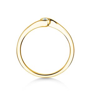 Verlobungsring Touch in 14K Gelbgold mit Diamant 0,04ct G/SI