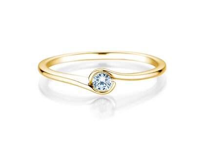 Verlobungsring Touch in 14K Gelbgold mit Diamant 0,08ct G/SI