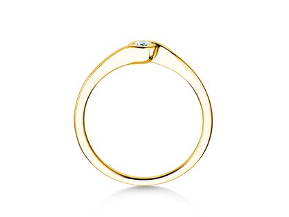 Verlobungsring Touch in 14K Gelbgold mit Diamant 0,08ct G/SI