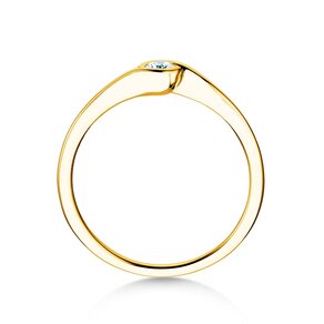 Verlobungsring Touch in 14K Gelbgold mit Diamant 0,08ct G/SI