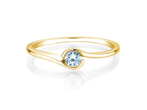 Verlobungsring Touch in 14K Gelbgold mit Diamant 0,13ct G/SI