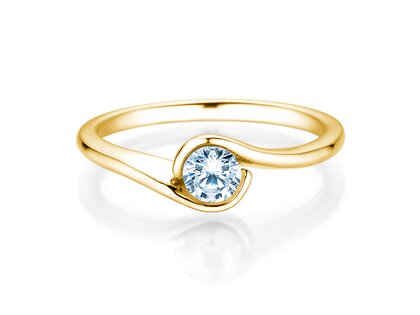 Verlobungsring Touch in 14K Gelbgold mit Labordiamant 0,50ct E/VS