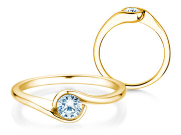 Verlobungsring Touch in 9K Weißgold mit Diamant 0,50ct H/SI