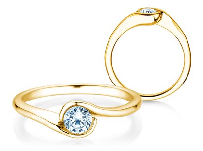 Verlobungsring Touch in 9K Gelbgold mit Diamant 0,50ct H/SI