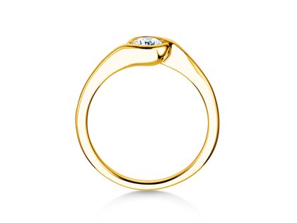 Verlobungsring Touch in 14K Gelbgold mit Labordiamant 0,50ct E/VS