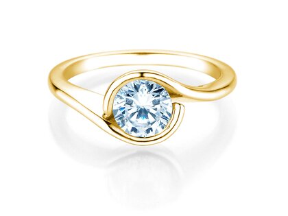 Verlobungsring Touch in 9K Gelbgold mit Diamant 1,00ct H/SI