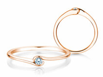 Verlobungsring Touch in 18K Roségold mit Diamant 0,04ct G/SI