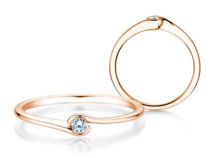 Verlobungsring Touch in 18K Roségold mit Diamant 0,04ct G/SI
