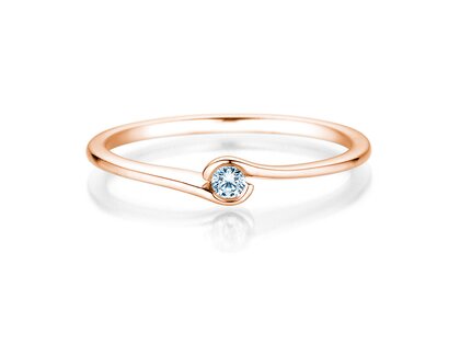 Verlobungsring Touch in 18K Roségold mit Diamant 0,04ct G/SI