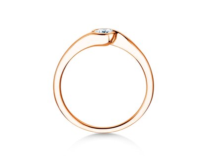 Verlobungsring Touch in 9K Roségold mit Diamant 0,13ct G/SI