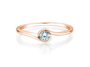 Verlobungsring Touch in 9K Roségold mit Diamant 0,13ct G/SI