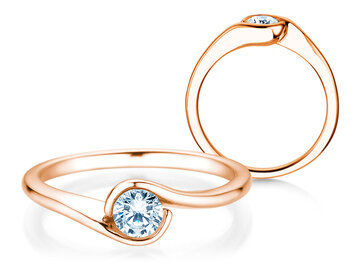 Verlobungsring Touch in 9K Weißgold mit Diamant 0,50ct H/SI