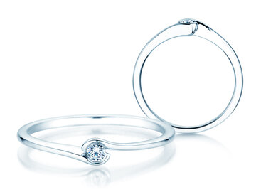 Verlobungsring Touch in Silber 925/- mit Diamant 0,04ct H/SI