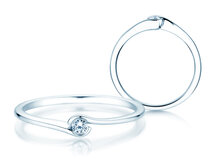 Verlobungsring Touch in Silber 925/- mit Diamant 0,04ct G/SI