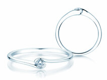 Verlobungsring Touch in 18K Weißgold mit Diamant 0,04ct G/SI