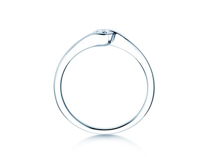 Verlobungsring Touch in 14K Weißgold mit Diamant 0,08ct D/IF