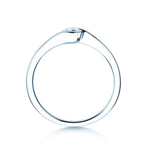 Verlobungsring Touch in 14K Weißgold mit Diamant 0,08ct D/IF
