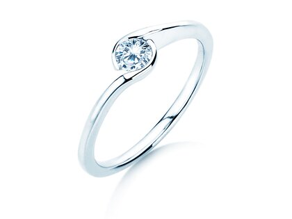 Verlobungsring Touch in 18K Weißgold mit Diamant 0,23ct D/IF