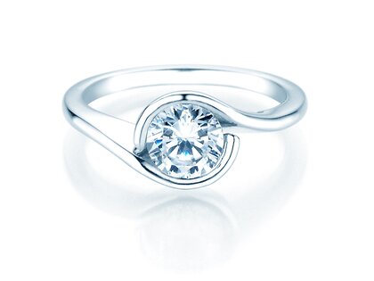 Verlobungsring Touch in 9K Weißgold mit Diamant 1,00ct H/SI