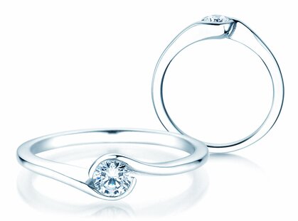 Verlobungsring Touch in 14K Weißgold mit Diamant 0,30ct G/SI